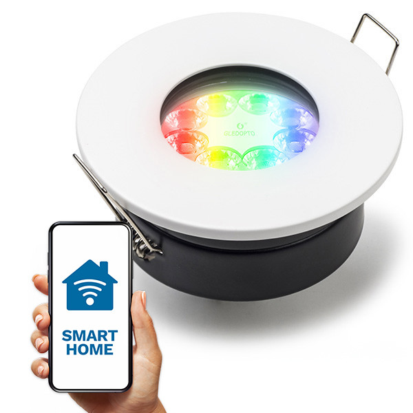 123led Smart inbouwspot GU10 | Rond | Geschikt voor Philips Hue (Wit, IP65, 1 stuk)  LDR08102 - 1