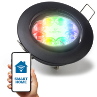 123led Smart inbouwspot GU10 | Rond | Geschikt voor Philips Hue (Zwart, IP20, 1 stuk)  LDR08089