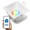Smart inbouwspot GU10 | Vierkant | Diep | Geschikt voor Philips Hue (Wit, IP20, 1 stuk) LDR08096 - 1