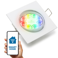 123led Smart inbouwspot GU10 | Vierkant | Geschikt voor Philips Hue (Wit, IP20, 1 stuk)  LDR08091