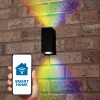Smart up-down wandlamp GU10 | Zwart | San Francisco | IP44