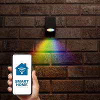 123led Smart wandlamp GU10 | Zwart |  San Diego | IP44  LDR08078