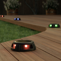 123led Solar Grondspot | Tapdance | Multicolor | Zwart | 2 stuks  LDR09046