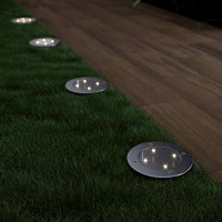 123led Solar Prikspots | Mirage | 3000K | 10 lumen | RVS | 4 stuks  LDR09040