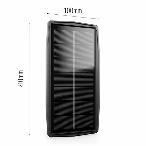 123led Solar Up & Down wandlamp | TrioLights | 80 lumen | IP65 | Zwart  LDR09440 - 2