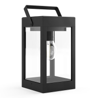 123led Solar lantaarn met sensor | Grosvenor | Zwart  LDR09424