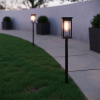 123led Solar lantaarn met sensor | Lakeside | 50 lumen | Zwart | 2 stuks  LDR09430 - 2