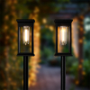 123led Solar lantaarn met sensor | Lakeside | 50 lumen | Zwart | 2 stuks  LDR09430 - 3