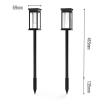 123led Solar lantaarn met sensor | Lakeside | 50 lumen | Zwart | 2 stuks  LDR09430 - 4
