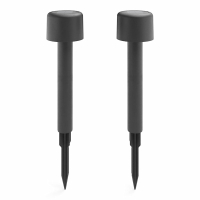 123led Solar lantaarn met sensor | Preston | 50 lumen | Zwart | 2 stuks  LDR09434