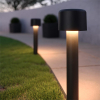 123led Solar lantaarn met sensor | Preston | 50 lumen | Zwart | 2 stuks  LDR09434 - 2