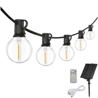 123led Solar lichtsnoer 8.5 meter | Kogel G40 | 2700K | 10 lampjes | 24V  LDR08592