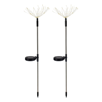 123led Solar priklamp | Firework | 3000K | 82 cm hoog | 2 stuks  LDR06690