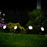123led Solar prikspots | Atlas | 3000K | 200 lumen | Zwart | 4 stuks  LDR09001