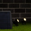 123led Solar prikspots | Hollywood | Zwart | 3000K | 1.5W | 2 stuks  LDR01331 - 3
