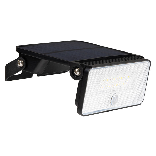 123led Solar schijnwerper met sensor | 1000 lumen | 4000K | IP54 | Zwart  LDR06763 - 1