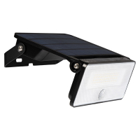 123led Solar schijnwerper met sensor | 1600 lumen | 4000K | IP54 | Zwart  LDR06764