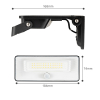 123led Solar schijnwerper met sensor | 1600 lumen | 4000K | IP54 | Zwart  LDR06764 - 3