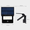 123led Solar schijnwerper met sensor | 4000K | IP54 | Zwart | 4.4W  LDR06799 - 6