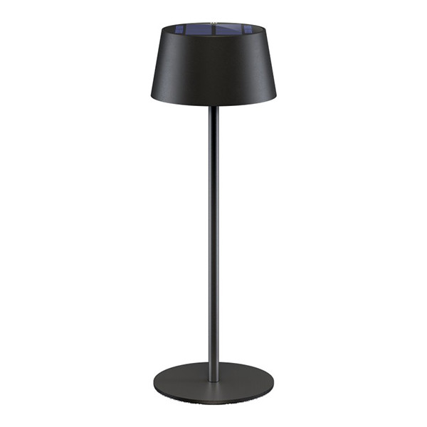 123led Solar tafellamp | 3000K | Dimbaar | IP44 | 2W | Zwart  LDR09444 - 1