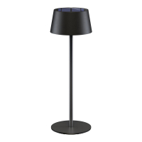 123led Solar tafellamp | 3000K | Dimbaar | IP44 | 2W | Zwart  LDR09444
