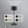 123led Solar tafellamp | 3000K | Dimbaar | IP44 | 2W | Zwart  LDR09444 - 4