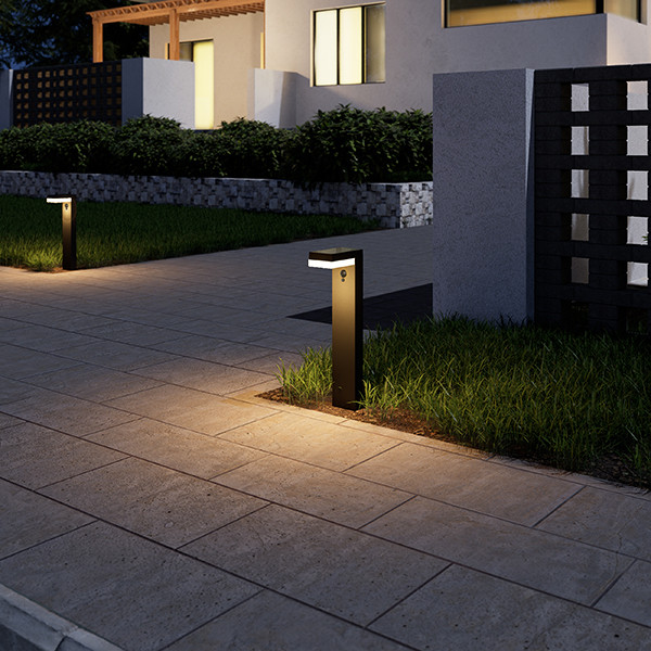 Solar tuinlantaarn met sensor | 50 cm | Bologna | 3000K | IP44 | Zwart LDR08733 - 2