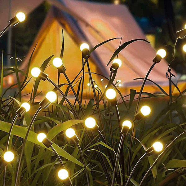 123led Solar tuinverlichting met sensor | Firefly | Zwart  LDR09421 - 4