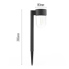 123led Solar tuinverlichting met sensor | Hamptons | 6 lumen | Zwart | 2 stuks  LDR09425 - 3