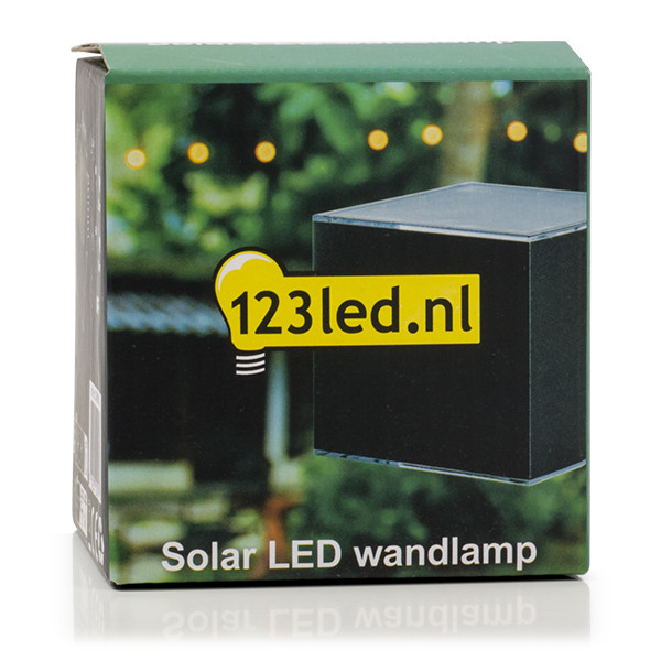 123led Solar wandlamp | Avon | Down | 3000K | IP54 | Zwart  LDR08534 - 6