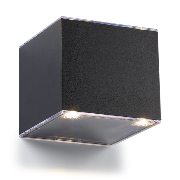 123led Solar wandlamp | Avon | Up & Down | 3000K | IP54 | Zwart  LDR08535 - 2
