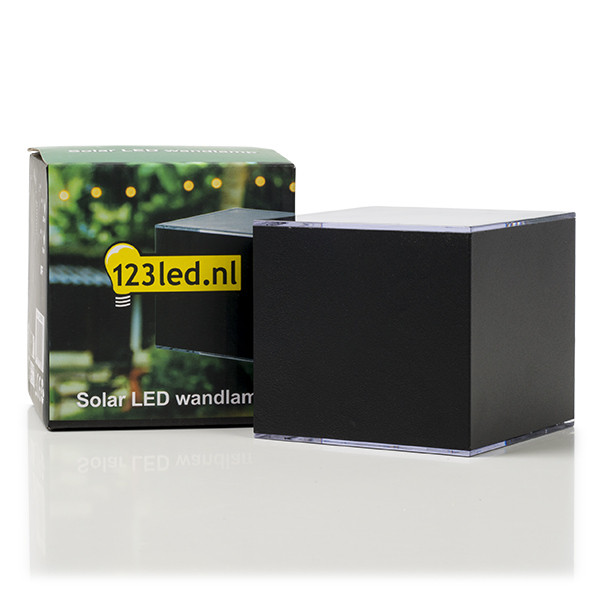 123led Solar wandlamp | Avon | Up & Down | 3000K | IP54 | Zwart  LDR08535 - 3