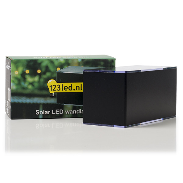 123led Solar wandlamp | Chelsea | Up & Down | 3000K | IP54 | Zwart  LDR08538 - 3