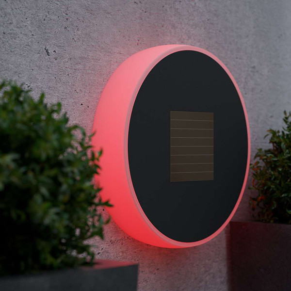 123led Solar wandlamp | Eclipse 30 | Multicolor | 60 lumen | Antraciet  LDR09027 - 3