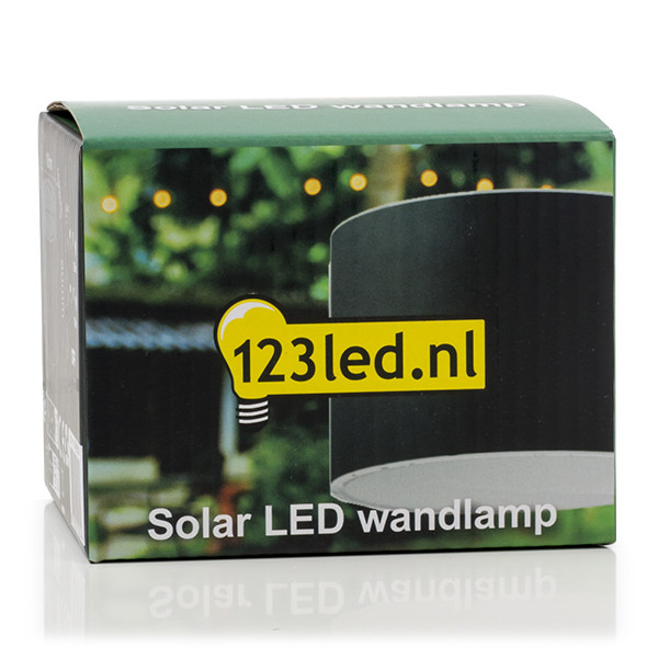123led Solar wandlamp | Gloucester | Down | 3000K | IP54 | Zwart  LDR08536 - 5