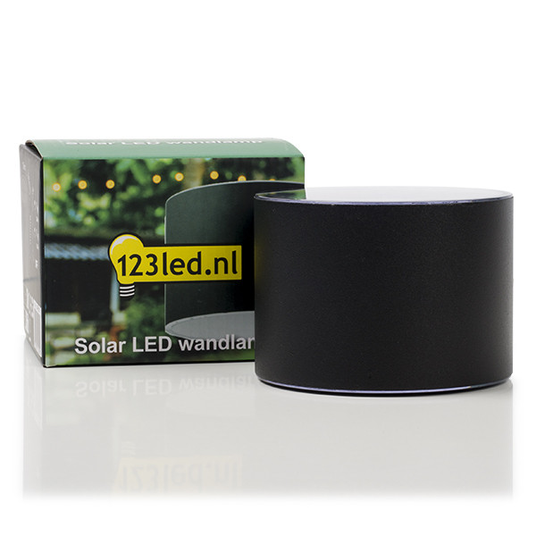 123led Solar wandlamp | Gloucester | Up & Down | 3000K | IP54 | Zwart  LDR08537 - 3