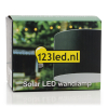 123led Solar wandlamp | Gloucester | Up & Down | 3000K | IP54 | Zwart  LDR08537 - 6