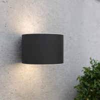 123led Solar wandlamp | Gloucester | Up & Down | 3000K | IP54 | Zwart  LDR08537