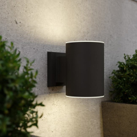 123led Solar wandlamp | Grantham | Up & Down | 3000K | IP54 | Zwart  LDR08530