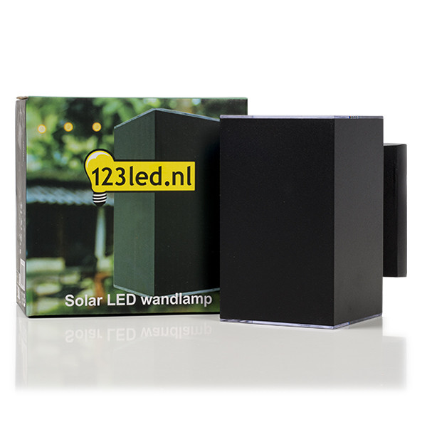 123led Solar wandlamp | Oxford | Up & Down | 3000K | IP54 | Zwart  LDR08532 - 3