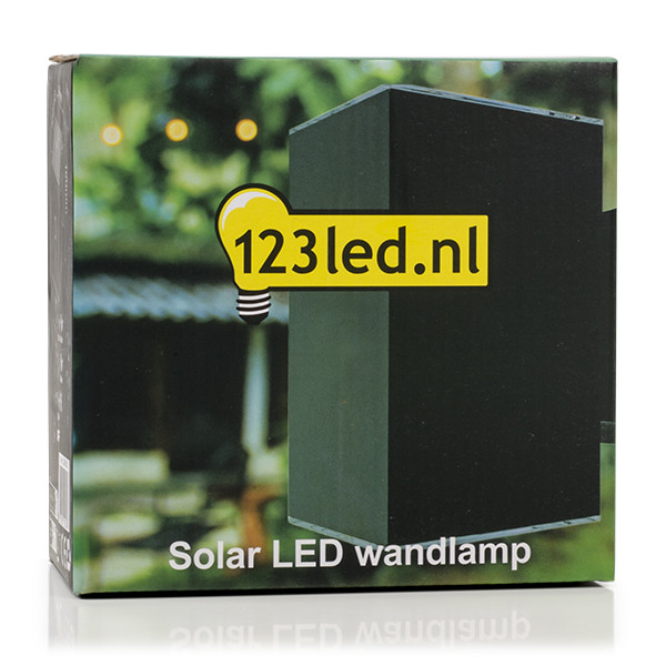 123led Solar wandlamp | Oxford | Up & Down | 3000K | IP54 | Zwart  LDR08532 - 5