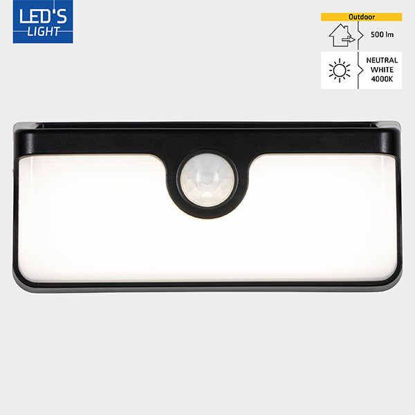 Solar wandlamp met Auto-Link sensor | 4000K | IP65 | Zwart LDR06829 - 2