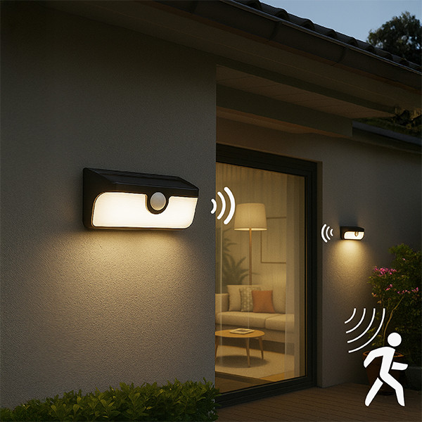 Solar wandlamp met Auto-Link sensor | 4000K | IP65 | Zwart LDR06829 - 3