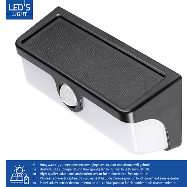 Solar wandlamp met Auto-Link sensor | 4000K | IP65 | Zwart LDR06829 - 5