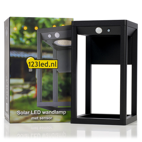 Solar wandlamp met beweging & schemersensor | Berkshire | 3000K | IP54 | Zwart LDR08541 - 3