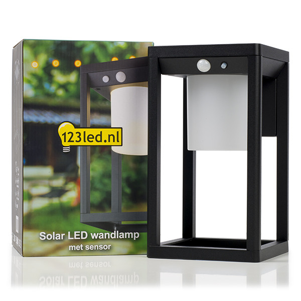 Solar wandlamp met beweging & schemersensor | Kingsbridge | 3000K | IP54 | Zwart LDR08540 - 2