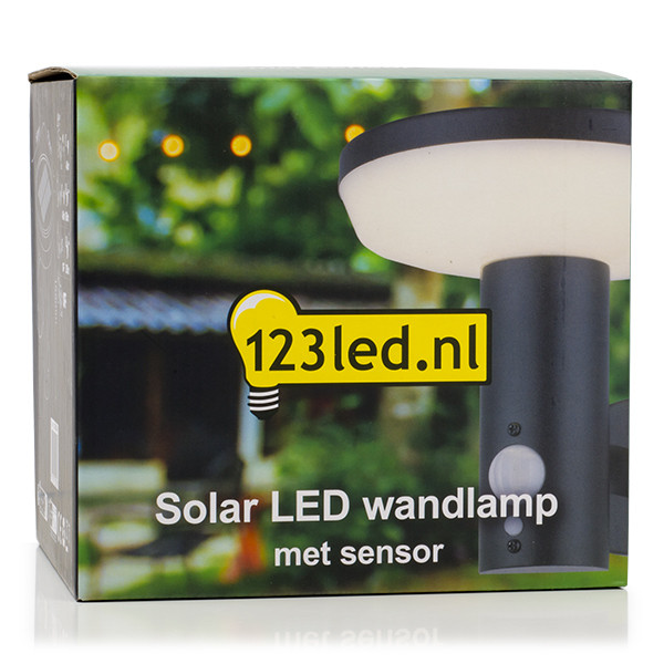 Solar wandlamp met beweging & schemersensor | Notting Hill | 3000K | IP54 | Zwart LDR08544 - 5