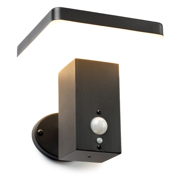 Solar wandlamp met beweging & schemersensor | Primrose Hill | 3000K | IP54 | Zwart LDR08545 - 1