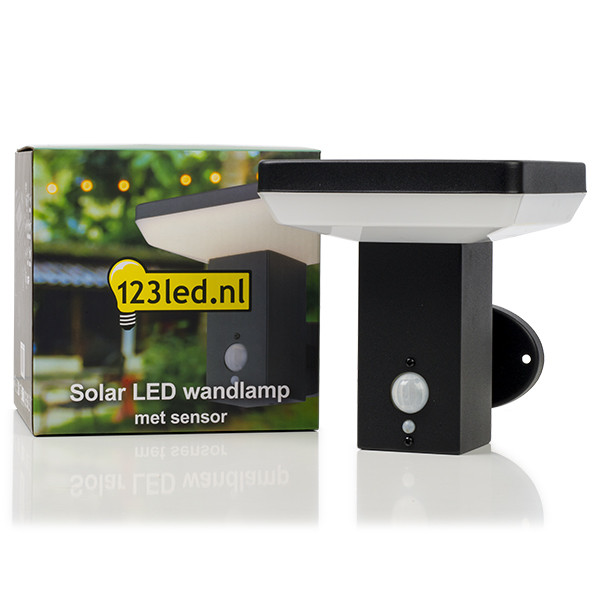 Solar wandlamp met beweging & schemersensor | Primrose Hill | 3000K | IP54 | Zwart LDR08545 - 2