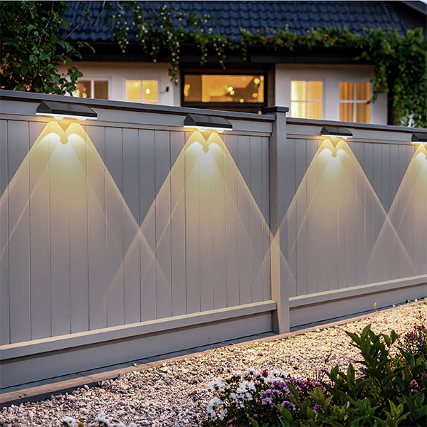 Solar wandlamp met sensor | 3000K-4000K-6500K | IP44 | Zwart | 2 stuks LDR06843 - 3